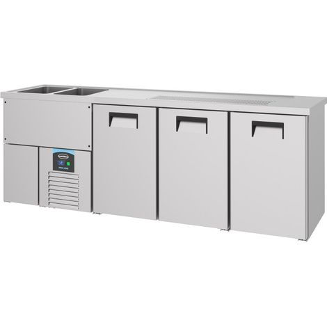 Refroidisseur de Boisson Avec Evier Gauche - 3 Portes - 2R - Combisteel (1/5)