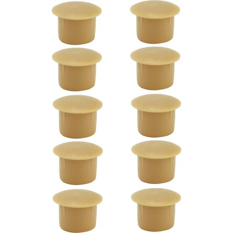 cyclingcolors 10x tappo chiusura plastica nero bianco grigio marrone mobili inserto cappuccio copriforo fori (Ø6mm/marrone RAL 1011) (1/2)