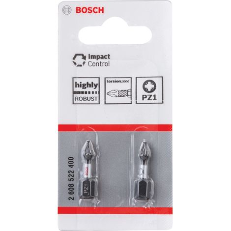 Bosch PRO Pozidriv Impact Bit PZ1 25 mm 2 pezzi - 2608522400