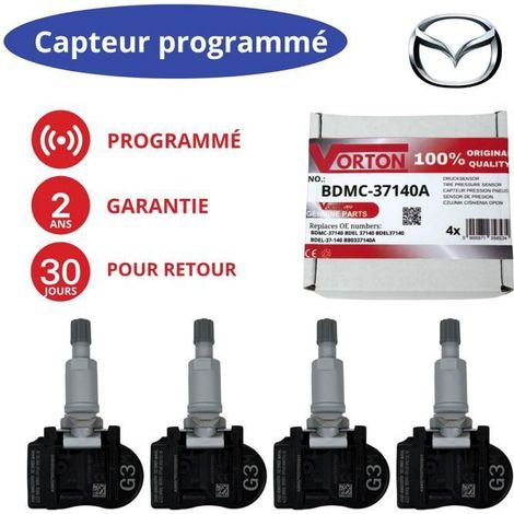 Capteur TPMS préprogrammé 433MHz pour MAZDA 3/5/6/CX-5/CX-9/CX-30/CX-60/MX-5/MX-30 (BDMC-37140)