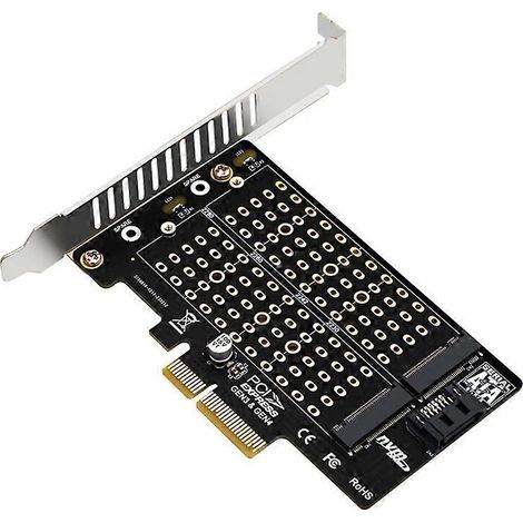 Adaptateur SSD M.2 NVMe NGFF vers PCIe SATA Adaptateur PCIe vers M.2/M.2 SATA Adaptateur SSD M.2 PCIe Clé M Clé B (1/5)