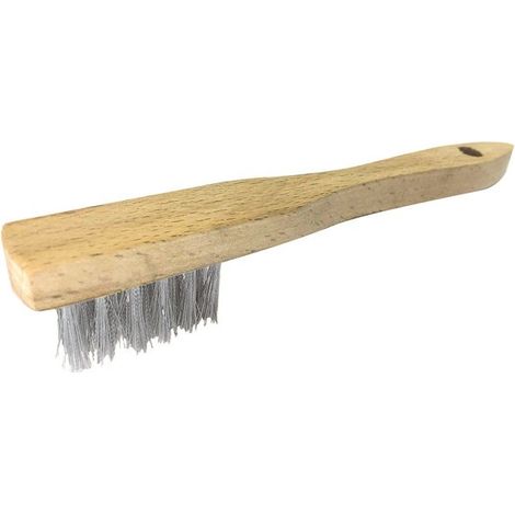 MINI BROSSE EN ACIER INOXYDABLE AVEC MANCHE EN PLASTIQUE