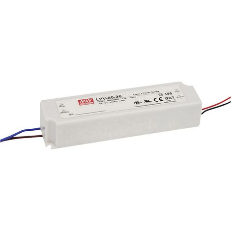 Mean Well LPV-60-48 LED-Trafo Konstantspannung 60 W 0 - 1.25 A 48 V/DC nicht dimmbar, Überlastschut