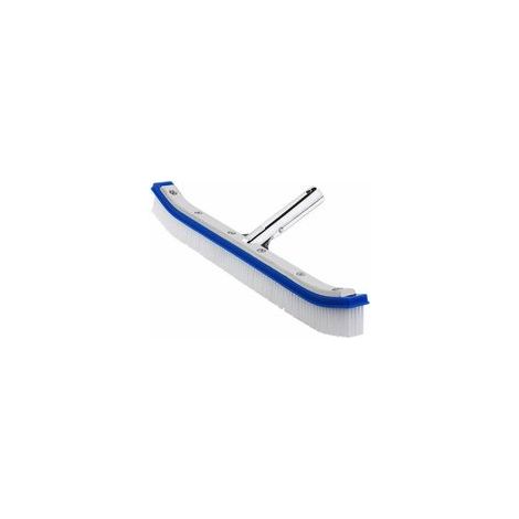 Brosse de piscine renforcée 46 cm Poils durs en PVC Tête de raccordement en aluminium adaptée aux supports courants Entretien,/nettoyage