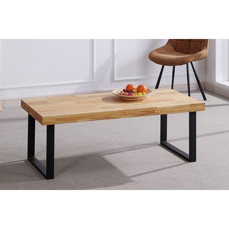 Mesa Centro Natural Roble Nordish / Negro. OK1221 (1/3)