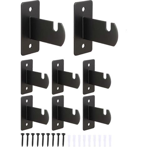 Lot de 12 supports de fixation pour panneaux muraux grillagés, crochets d'affichage métalliques avec vis, fixations pour panneaux grillagés permettant un gain de place (1/5)