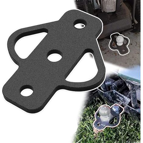 Adaptateur d'attelage robuste avec récepteur à boulon, support pour tracteur de jardin à plateau, crochet pour VTT (1/5)