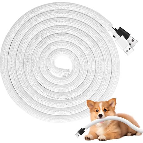 Protege Cable Animaux 3 m – 10mm, Souple Ajustable Gestion de Câble en Pet Offre Une Résistance Efficace Contre Les Morsures d'animaux Domestiques, l'usure Quotidienne et Les Tractions Accidentelles (1/5)