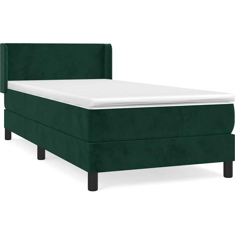 Maison Exclusive - Cama box spring con colchón terciopelo verde o (1/5)