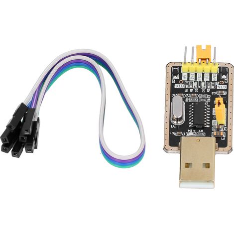 Module convertisseur de puce adaptateur série USB vers TTL + câble de débogage (3,3 V 5 V)