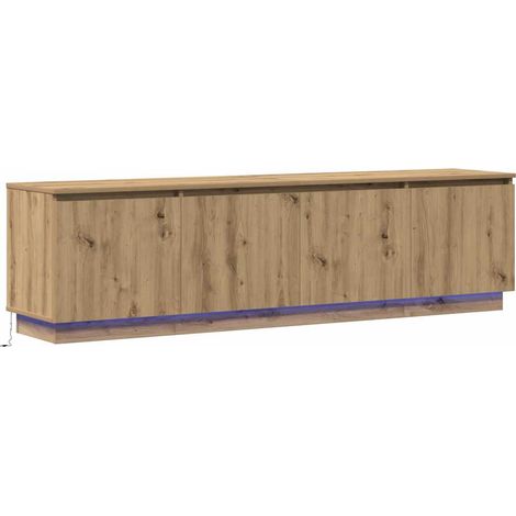Meuble TV,Banc TV,Armoire TV avec LED chêne artisanal 180 x 38 x 49 cm CFW727249 (1/5)