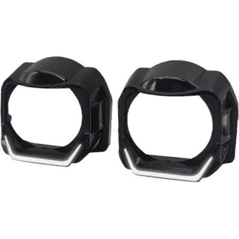 paire d'anneaux LED halo pour lentille de projecteur ronde de 3 pouces avec feux de jour (DRL) Angel Eye BlancJXLGV (1/5)