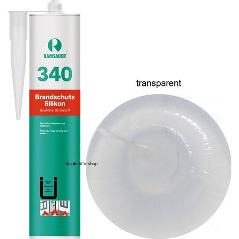 Ramsauer 340 Brandschutz Silikon Fugen Dichtstoff 310ml Kartusche transparent (1/4)