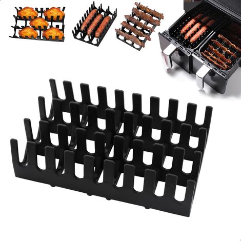 Air Fryer Grill, Air Fryer Mould, General Purpose Air Fryer Accessories, Silicone Air Fryer Dish for Cooking Bacon, Hot Dogs, Chicken Wings and Other Snacks, Mould for Oil Free Fryer (1/5)