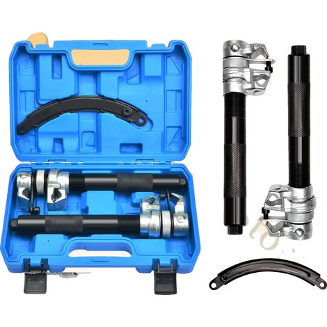 Attrezzo compressore per molle, struttura in acciaio ad alta resistenza, capacità delle ganasce da 23 mm a 280 mm, adatto a vari tipi di veicoli, minima flessione dell'utensile, include un supporto re (1/5)