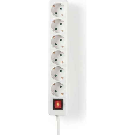 Steckdosenleiste Nedis esoc615f2wt 6 Steckdosen 3680 W