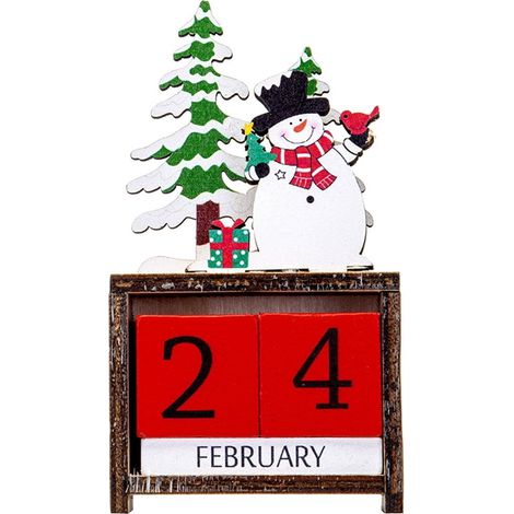 Calendrier De Lavent - Blocs En Bois - 24 Jours - Scene De Nativite (1/5)