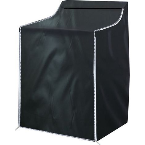 Housse de protection pour machine à laver et sèche-linge, polyester 210D imperméable et anti-UV, noire, universelle 75x73x110 cm (1/5)