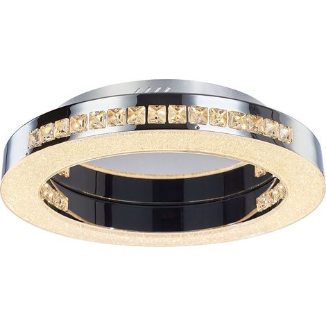 Visconte Spark Ceiling Light Flush Circular LED Indoor Fitting - Polished Chrome