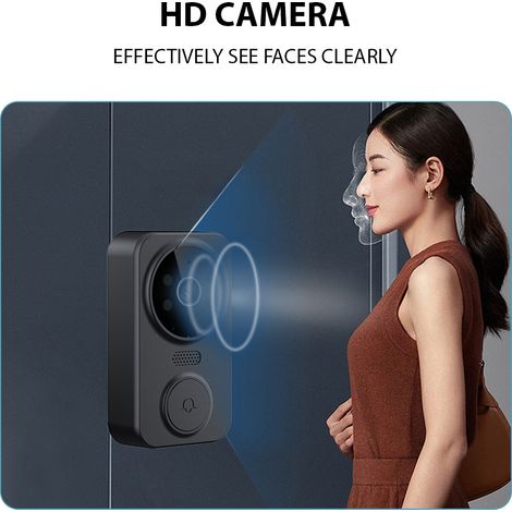 Decdeal Porceau d'interphone visuel sans fil de 4,3 pouces Écran IPS 2.4G avec écran, surveillance vidéo haute définition intelligente intelligente à deux voies pour la villa à domicile appartement
