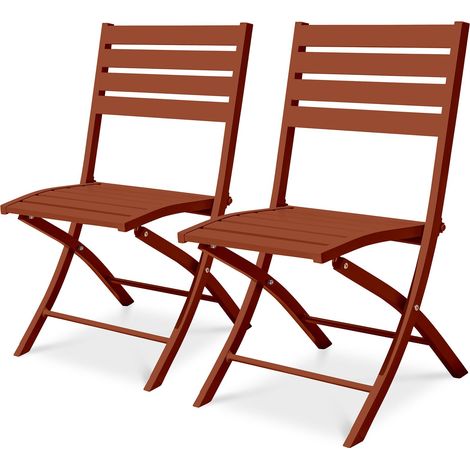 MARIUS - Set mit 2 Gartenstühlen aus Terrakotta-Aluminium - CITY GARDEN