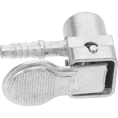 Embout de Gonflage Raccord Rapide pour Pneus en Alliage de Zinc Argenté et Verrouillage Facile pour Compresseurs Air et Pompes de Vélo (1/5)