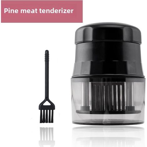 Machine à steak en acier inoxydable avec couvercle de protection, aiguille à viande tendre, steak frit, marteau à viande molle, aiguille à tendons cassés (boîte couleur pin) (1/5)