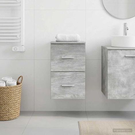 Gabinete de baño intermedio Gris Hormigón 30 x 44,5 x 50 cm