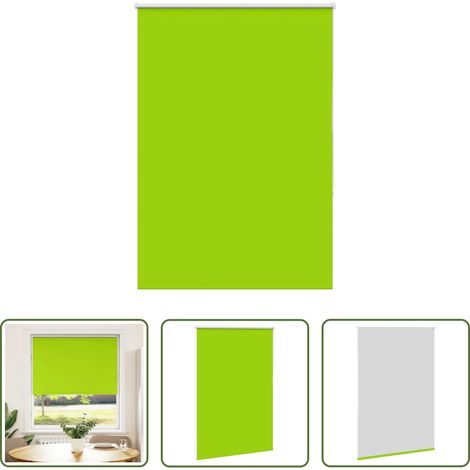 vidaXL Sichtschutz - Verdunkelungsrollo Grün 100x150cm Stoffbreite 95,7 cm Polyester (1/5)