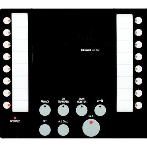 AX8M P.MAITRE AUDIO 16 L. Accessoire interphonie tertiaire - Aiphone 110956 (1/2)