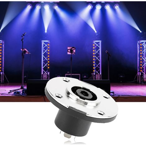 10 pièces Connecteur Audio XLR Femelle 4 Pins Montage Circulaire Métal Style EU (1/5)