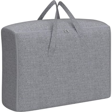 Stor Förvaringsväska, Vikbara Täcken, Förvaringsväska, för Flyttar och Kuddar, Grå, 2-pack, 60 cm x 40 x 24 cm, 58 L