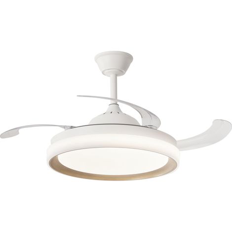 Deckenventilator mit Licht 60W LED 6 Stufen weiß praktisch (1/5)