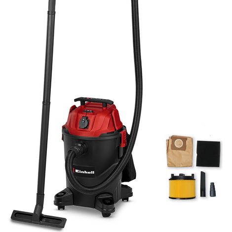Einhell Aspirateur eaux et poussières TC-VC 2555 A (850 W, capacité d’aspiration 180 mbar, cuve de 25L, prise de courant asservie, poignée, avec sac et accessoires) (1/5)