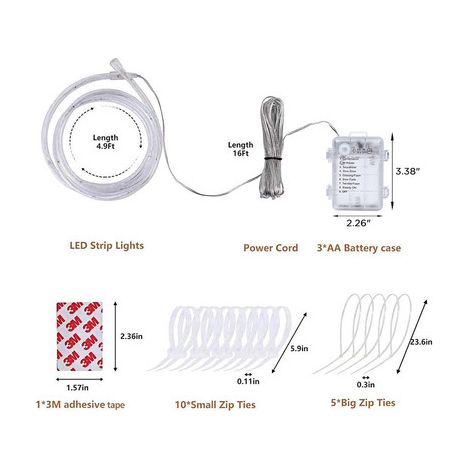LED Basketball Hoop Light - IP68 Waterproof - 17 Colors Remote Control - For Outdoor Night Basketball - 4.8 M