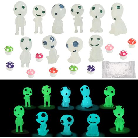 20PCS, Kit de Statue de Jardin féerique avec Aiguilles fixes, Micro Ornements Lumineux pour DIY Fairy Garden Cake Topper Dollhouse Pot Terrarium Decor (1/5)