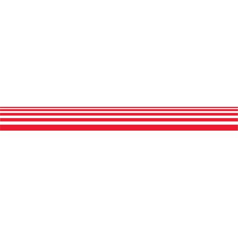 Lot 2 bandes 100mm x 1m - Lignes Progressives Rouge - 4641058