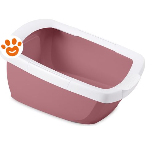 Imac Funny Lettiera (62x49,5x33cm) - Bianco/Rosa Antico - Lettiere