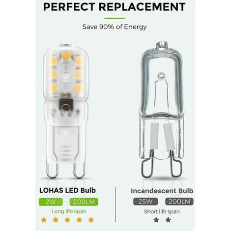 3W G9 Blanc Chaud 3000k G9 Base 10 PCS Ampoule LED 25W Équivalent Ampoule Halogène AC 230v 200lm 360° Faisceau Large (1/4)