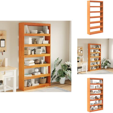 Bibliothèque/Séparateur de pièce 100x30x199,5 cm bois de pin - Bibliothèque Murale - Bibliothèque Design - Bibliothèque Bois - Bibliothèque Rangement - Séparateur De Pièce (1/5)