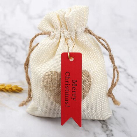 Other Christmas Decorations, 100 Pieces Christmas Gift Tags, Christmas Kraft Paper Baking Packaging Labels, Craft Supplies (Red) (1/5)