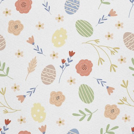 Tela decorativa para exteriores tipo oxford - motivo de huevos de Pascua y flores I DX307 (1/5)