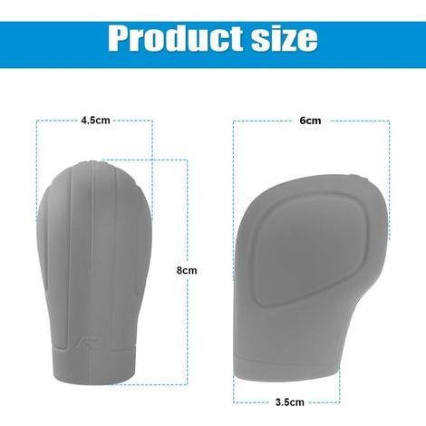 Set of 2 universal non-slip silicone gear shift knob covers (1/4)