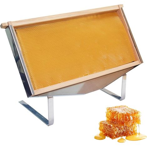 Support Cadre Apicole - 1 Pièce - Acier Inoxydable - Hauteur Réglable - Pour Ruches et Commerce Alimentaire - 45 x 26 cm (1/5)