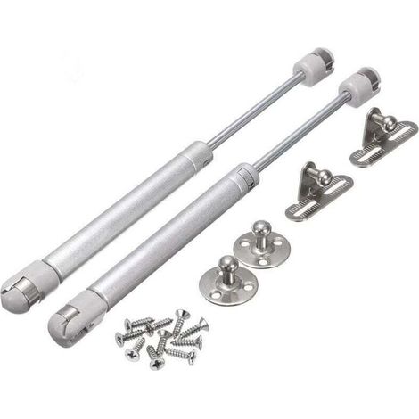 Vérins à gaz pour meuble 80N – Lot de 2 vérins 263mm – Amortisseurs pour portes en bois et aluminium – Installation simple et sécurisée - GAZ 80 N (1/5)