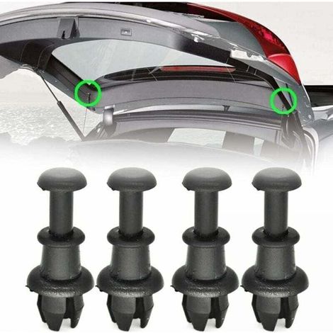 Jeu de 4 clips de fixation pour tablette arrière compatibles avec Audi A3 S3 8P 8V Q5 SQ5 8R Q2 Q3 et VW Golf MK5 MK6 R R32 GTI Tiguan MK1 Polo 6R 6C 2G Up T-Cross (8P0862528 1M6867574A)