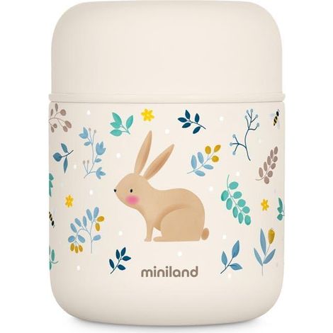 MINILAND Termos Per Alimenti In Acciaio Rabbit Panna 280 ml (1/5)