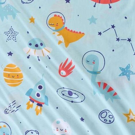 Babydecke aus Baumwolle, 75 × 100 cm, weich, blau