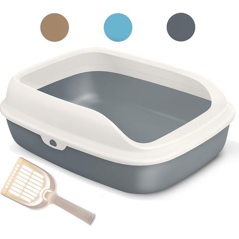 Litière en Plastique pour Chats et Animaux Domestiques Avec Pelle Tailles 40.5 x 30 x 13.8 cm (1/4)