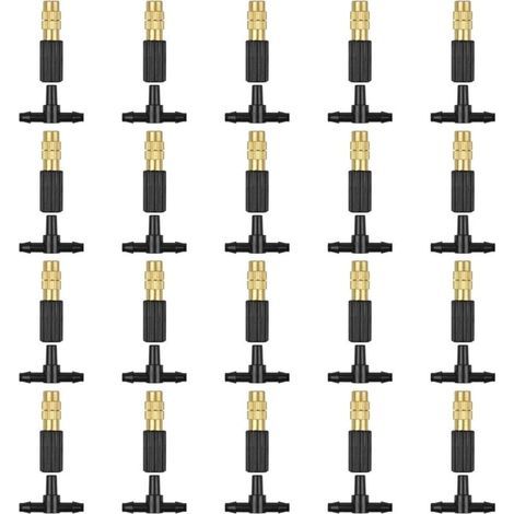 IRRIGATION NOZZLE Adjustable Copper Atomizing Nozzle Connect 47 Hose Micro Nozzle Drip Irrigation Sprayer Garden Cooling Irrigation Equipment With Universal Connector